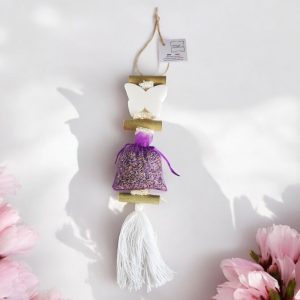 Tresse 1 savon papillon bergamote avec un sachet lavandin