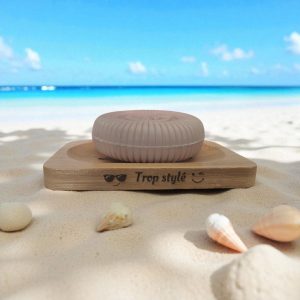 Porte savon personnalisé en Bambou "Trop Stylé"