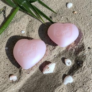 Savon  Invité en Forme Coeur Parfum Rose