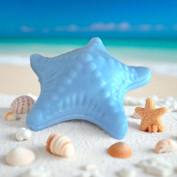 Savon en Forme d'Etoile de Mer Senteur Ecume couleur Bleue 40 gr – Image 4
