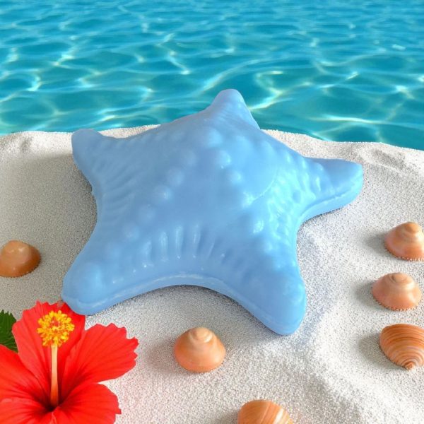 Savon en Forme d'Etoile de Mer Senteur Ecume couleur Bleue 40 gr – Image 2