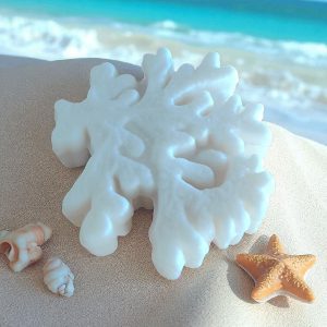 Savon en Forme de Corail Senteur Tropézienne couleur Blanc 40 gr