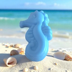 Savon en Forme d'Hippocampe Senteur Ecume couleur Bleue 40 gr