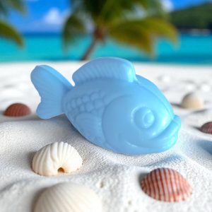 Savon en Forme de Poisson Senteur Ecume couleur Bleue 40 gr