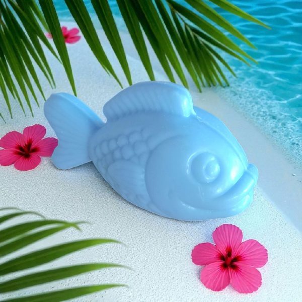 Savon en Forme de Poisson Senteur Ecume couleur Bleue 40 gr – Image 3