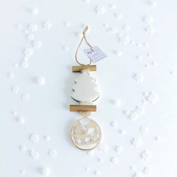 Tresse 1 Savon en forme de sapin blanc parfumé bergamote avec "Cerf dans la forêt" – Image 4