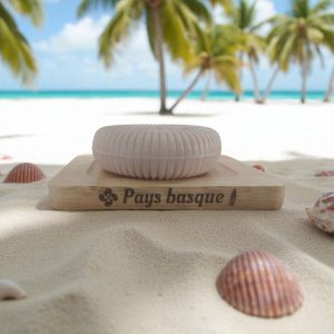 Porte Savon Personnalisé en Bambou "Pays Basque"