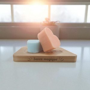 Porte Savon Personnalisé en Bambou "Savon Magique"