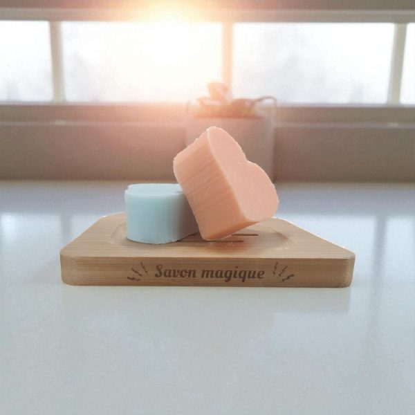 Porte Savon Personnalisé en Bambou "Savon Magique"