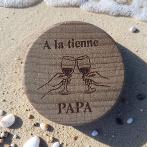 Bouchon de Bouteille Personnalisé "A la tienne Papa"