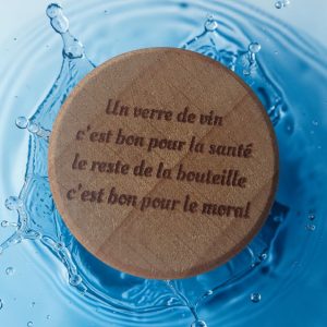Bouchon de Bouteille Personalisé (Un verre de vin c'est bon pour la santé...)