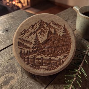 Bouchon de Bouteille Personnalisé "Chalet à la montagne"