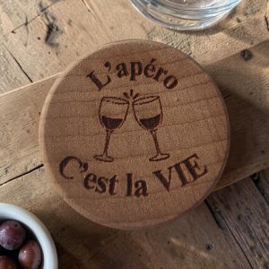 Bouchon de Bouteille Personnalisé "L'apéro c'est la vie"