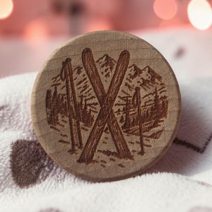 Bouchon de Bouteille Personnalisé "SKI"