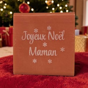 savon gravé joyeux noel maman fruit rouge