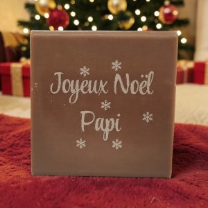 savon pain d'épices gravé coffret joyeux noel papi